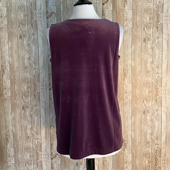 J Jill Wearever Purple Velvet Layering Tank Top - Picture 3 of 8
